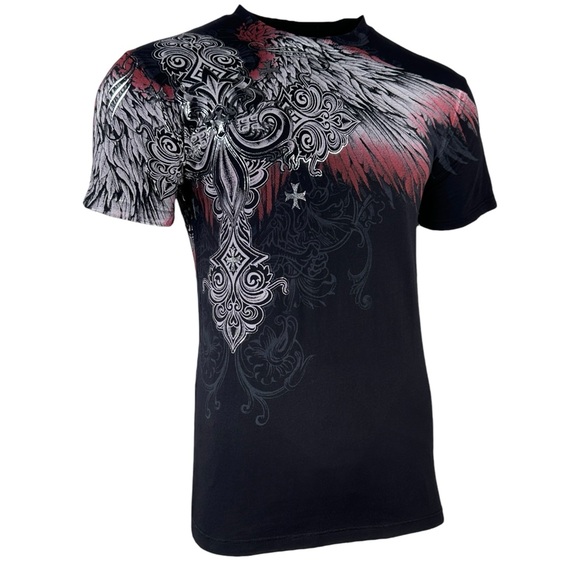 Xtreme Couture by Affliction Men's T-Shirt Ensign Biker Cross Y2K S-5XL - Picture 5 of 6